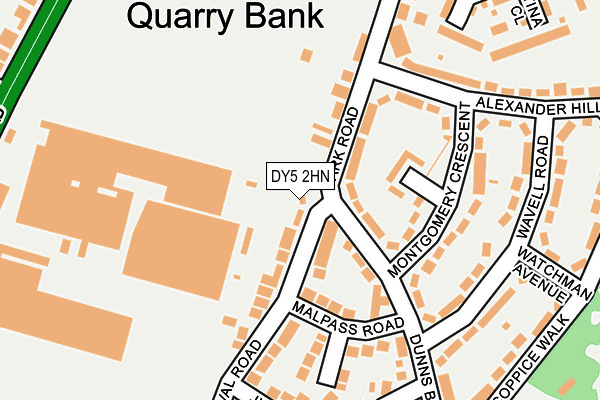 DY5 2HN map - OS OpenMap – Local (Ordnance Survey)