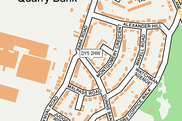 DY5 2HW map - OS OpenMap – Local (Ordnance Survey)