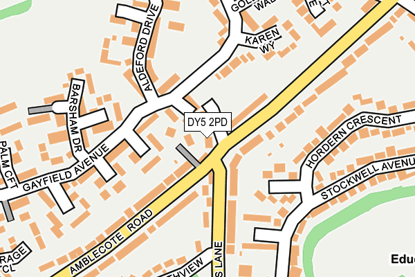 DY5 2PD map - OS OpenMap – Local (Ordnance Survey)