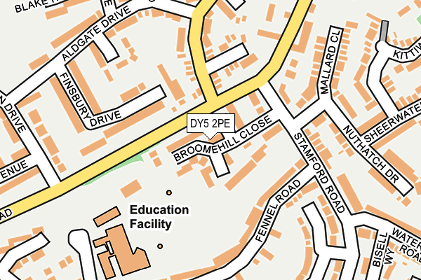 DY5 2PE map - OS OpenMap – Local (Ordnance Survey)
