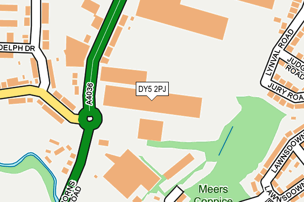 DY5 2PJ map - OS OpenMap – Local (Ordnance Survey)