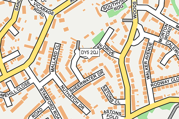 DY5 2QJ map - OS OpenMap – Local (Ordnance Survey)