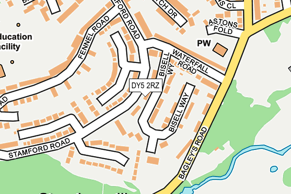 DY5 2RZ map - OS OpenMap – Local (Ordnance Survey)