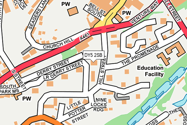 DY5 2SB map - OS OpenMap – Local (Ordnance Survey)