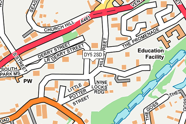 DY5 2SD map - OS OpenMap – Local (Ordnance Survey)