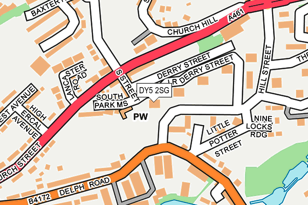DY5 2SG map - OS OpenMap – Local (Ordnance Survey)