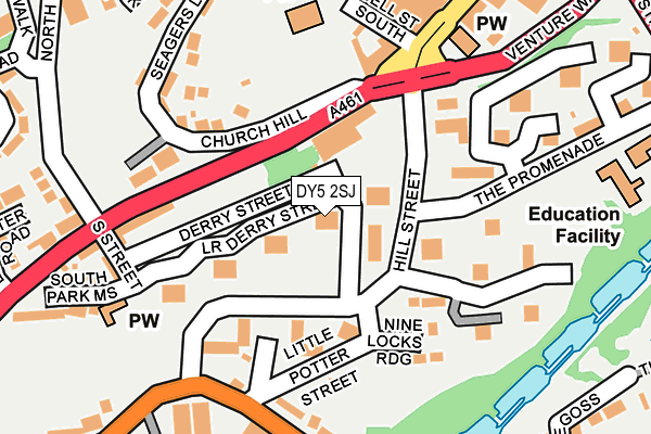 DY5 2SJ map - OS OpenMap – Local (Ordnance Survey)