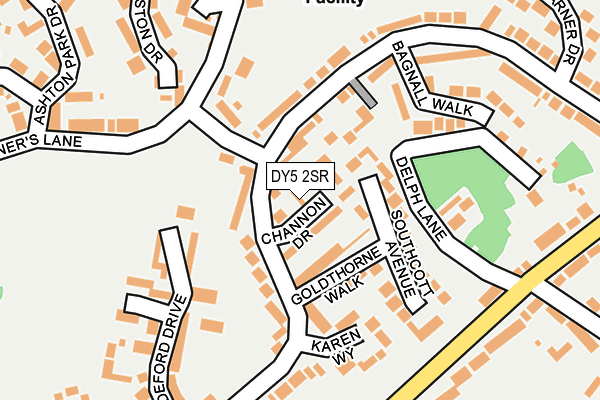 DY5 2SR map - OS OpenMap – Local (Ordnance Survey)