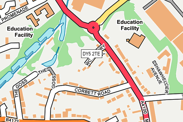DY5 2TE map - OS OpenMap – Local (Ordnance Survey)