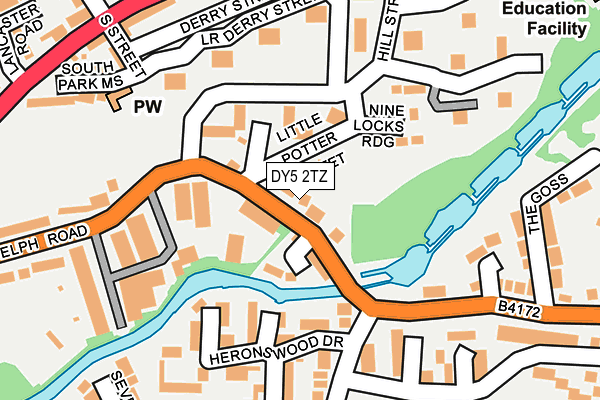 DY5 2TZ map - OS OpenMap – Local (Ordnance Survey)