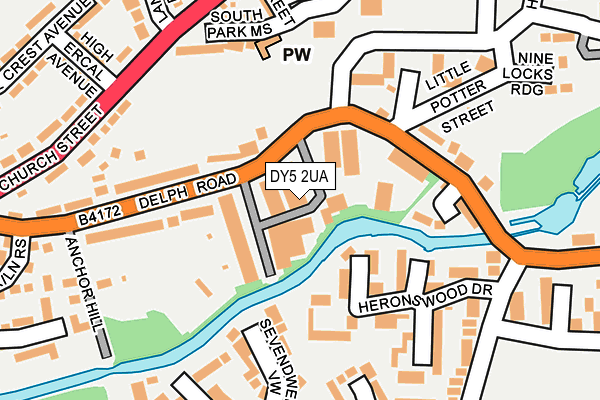 DY5 2UA map - OS OpenMap – Local (Ordnance Survey)