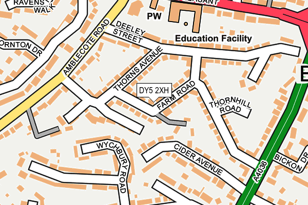DY5 2XH map - OS OpenMap – Local (Ordnance Survey)