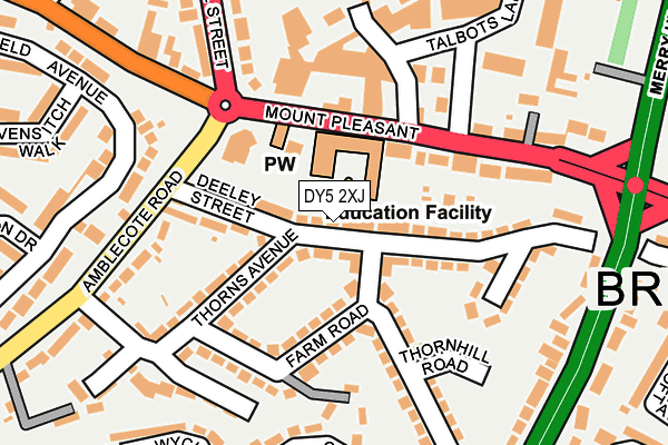 DY5 2XJ map - OS OpenMap – Local (Ordnance Survey)