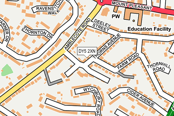 DY5 2XN map - OS OpenMap – Local (Ordnance Survey)