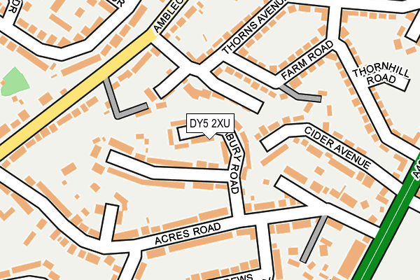DY5 2XU map - OS OpenMap – Local (Ordnance Survey)