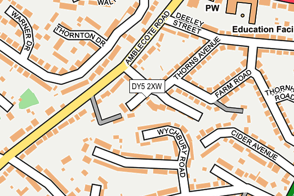 DY5 2XW map - OS OpenMap – Local (Ordnance Survey)