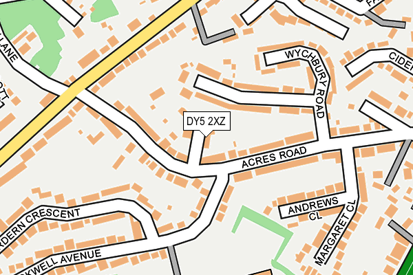 DY5 2XZ map - OS OpenMap – Local (Ordnance Survey)