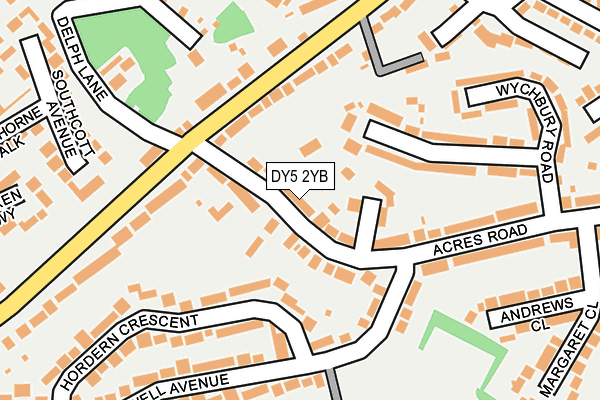 DY5 2YB map - OS OpenMap – Local (Ordnance Survey)