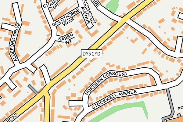 DY5 2YD map - OS OpenMap – Local (Ordnance Survey)