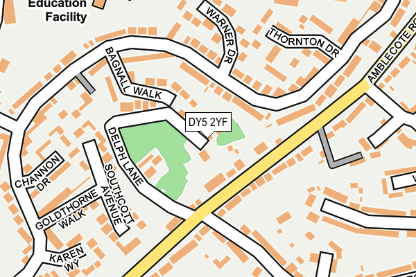 DY5 2YF map - OS OpenMap – Local (Ordnance Survey)