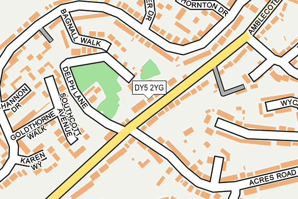 DY5 2YG map - OS OpenMap – Local (Ordnance Survey)