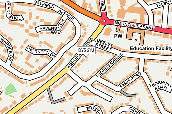 DY5 2YJ map - OS OpenMap – Local (Ordnance Survey)