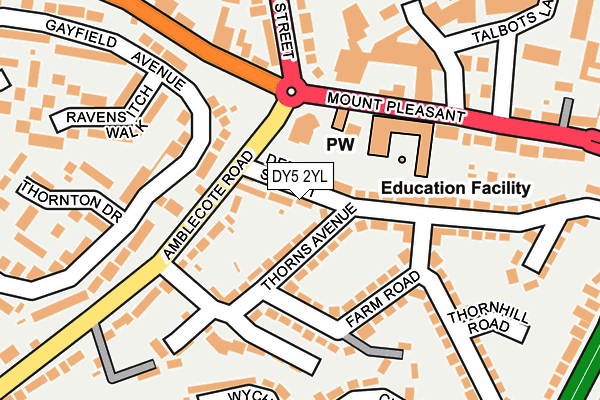 DY5 2YL map - OS OpenMap – Local (Ordnance Survey)