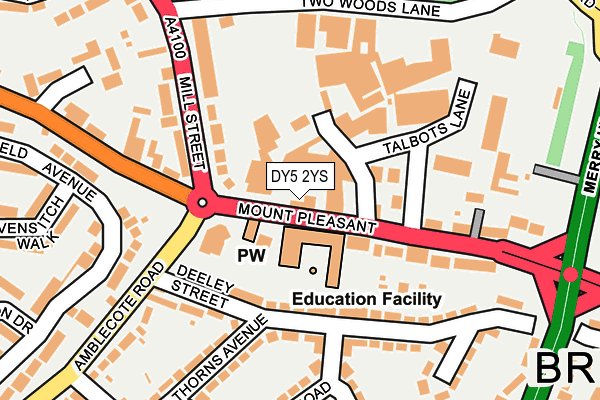 DY5 2YS map - OS OpenMap – Local (Ordnance Survey)