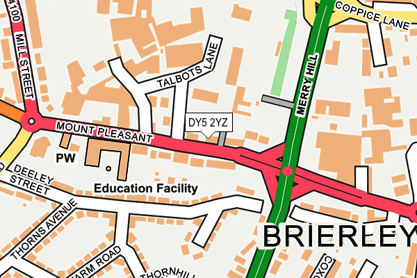 DY5 2YZ map - OS OpenMap – Local (Ordnance Survey)
