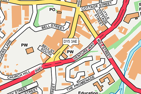 DY5 3AE map - OS OpenMap – Local (Ordnance Survey)