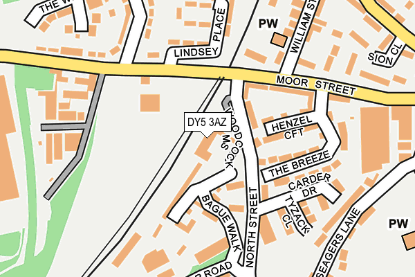 DY5 3AZ map - OS OpenMap – Local (Ordnance Survey)