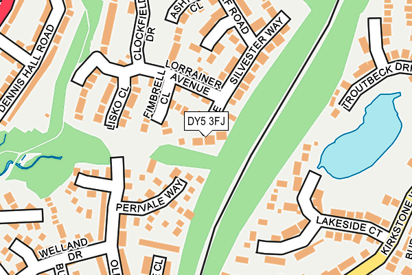 DY5 3FJ map - OS OpenMap – Local (Ordnance Survey)