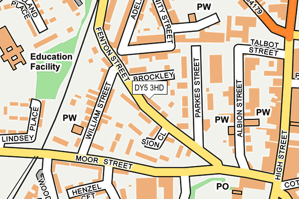 DY5 3HD map - OS OpenMap – Local (Ordnance Survey)