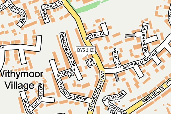 DY5 3HZ map - OS OpenMap – Local (Ordnance Survey)