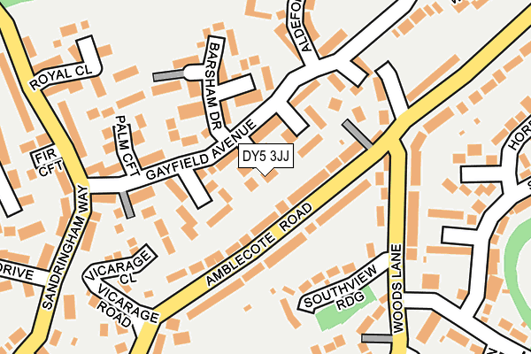 DY5 3JJ map - OS OpenMap – Local (Ordnance Survey)