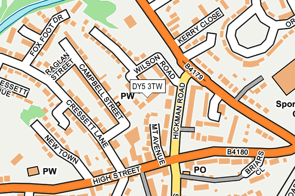 DY5 3TW map - OS OpenMap – Local (Ordnance Survey)