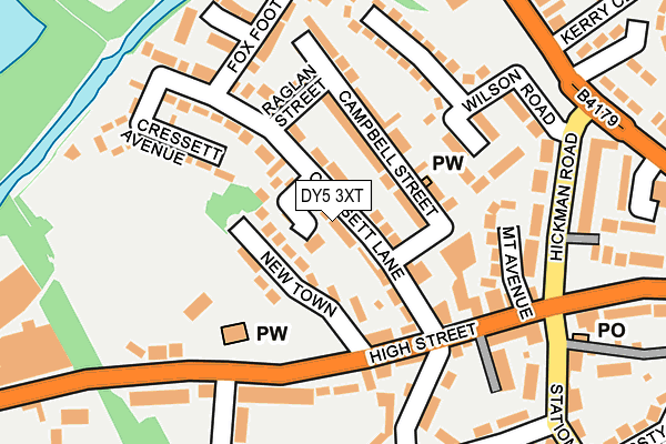 DY5 3XT map - OS OpenMap – Local (Ordnance Survey)