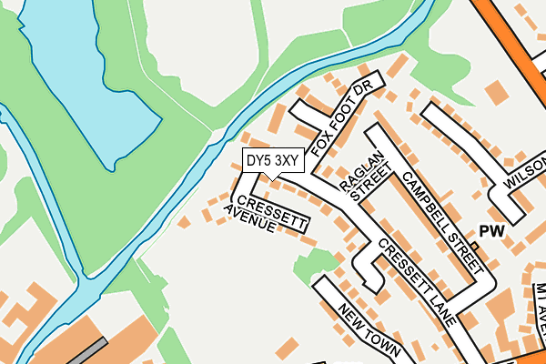 DY5 3XY map - OS OpenMap – Local (Ordnance Survey)