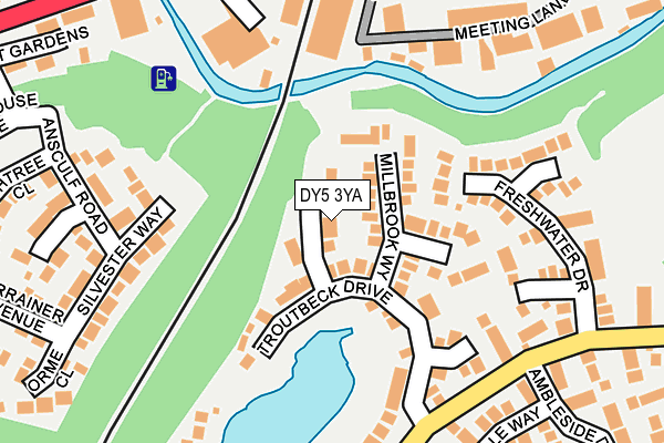 DY5 3YA map - OS OpenMap – Local (Ordnance Survey)