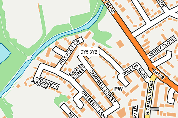 DY5 3YB map - OS OpenMap – Local (Ordnance Survey)