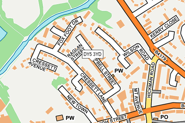 DY5 3YD map - OS OpenMap – Local (Ordnance Survey)