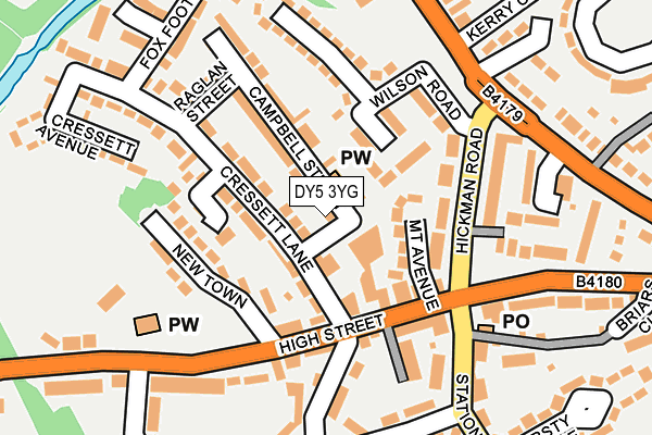DY5 3YG map - OS OpenMap – Local (Ordnance Survey)