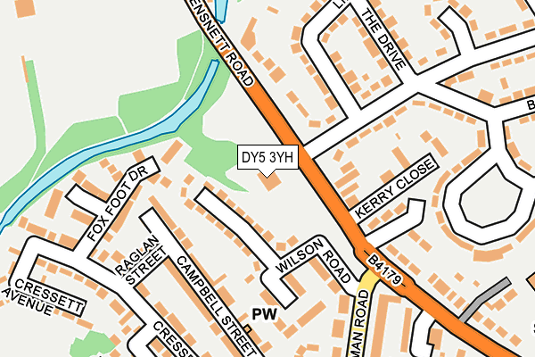 DY5 3YH map - OS OpenMap – Local (Ordnance Survey)