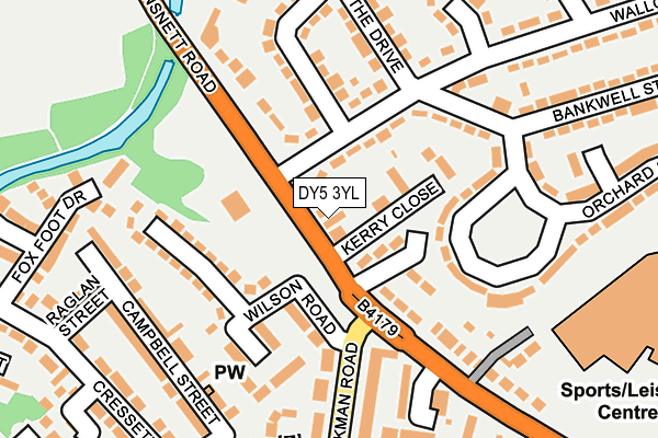 DY5 3YL map - OS OpenMap – Local (Ordnance Survey)