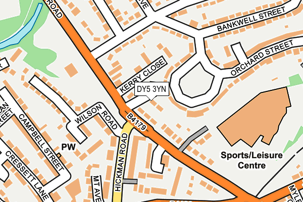 DY5 3YN map - OS OpenMap – Local (Ordnance Survey)