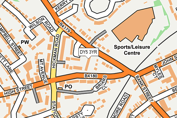 DY5 3YR map - OS OpenMap – Local (Ordnance Survey)