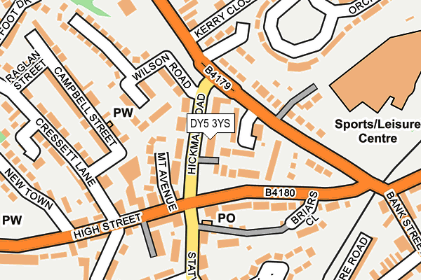 DY5 3YS map - OS OpenMap – Local (Ordnance Survey)