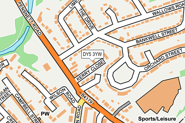 DY5 3YW map - OS OpenMap – Local (Ordnance Survey)