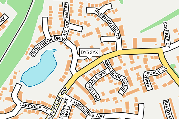 DY5 3YX map - OS OpenMap – Local (Ordnance Survey)