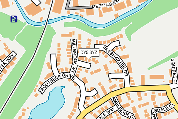 DY5 3YZ map - OS OpenMap – Local (Ordnance Survey)
